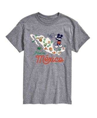 Men's Disney Mickey Mexico Map Graphic T-Shirt
