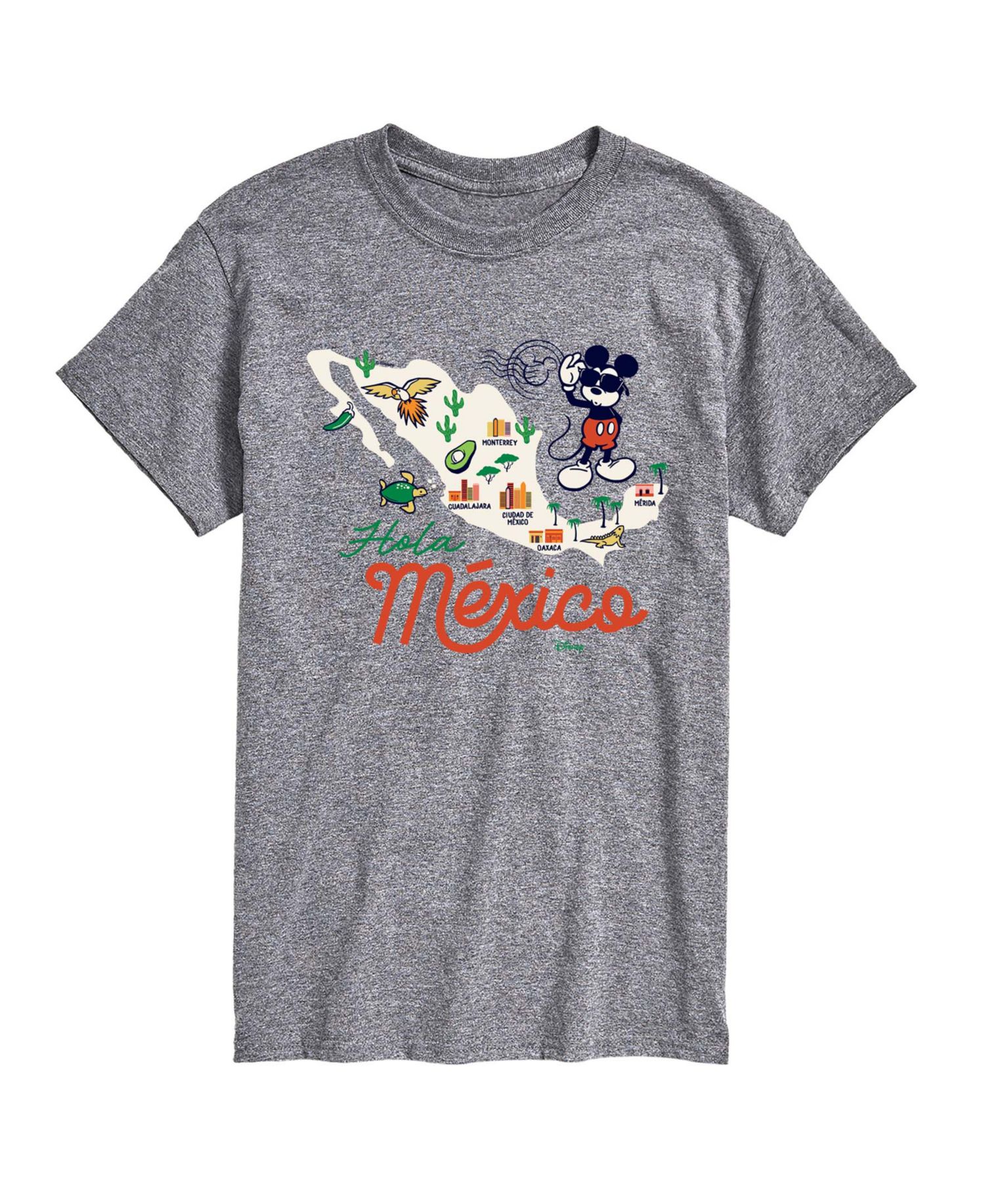 Men's Disney Mickey Mexico Map Graphic T-Shirt