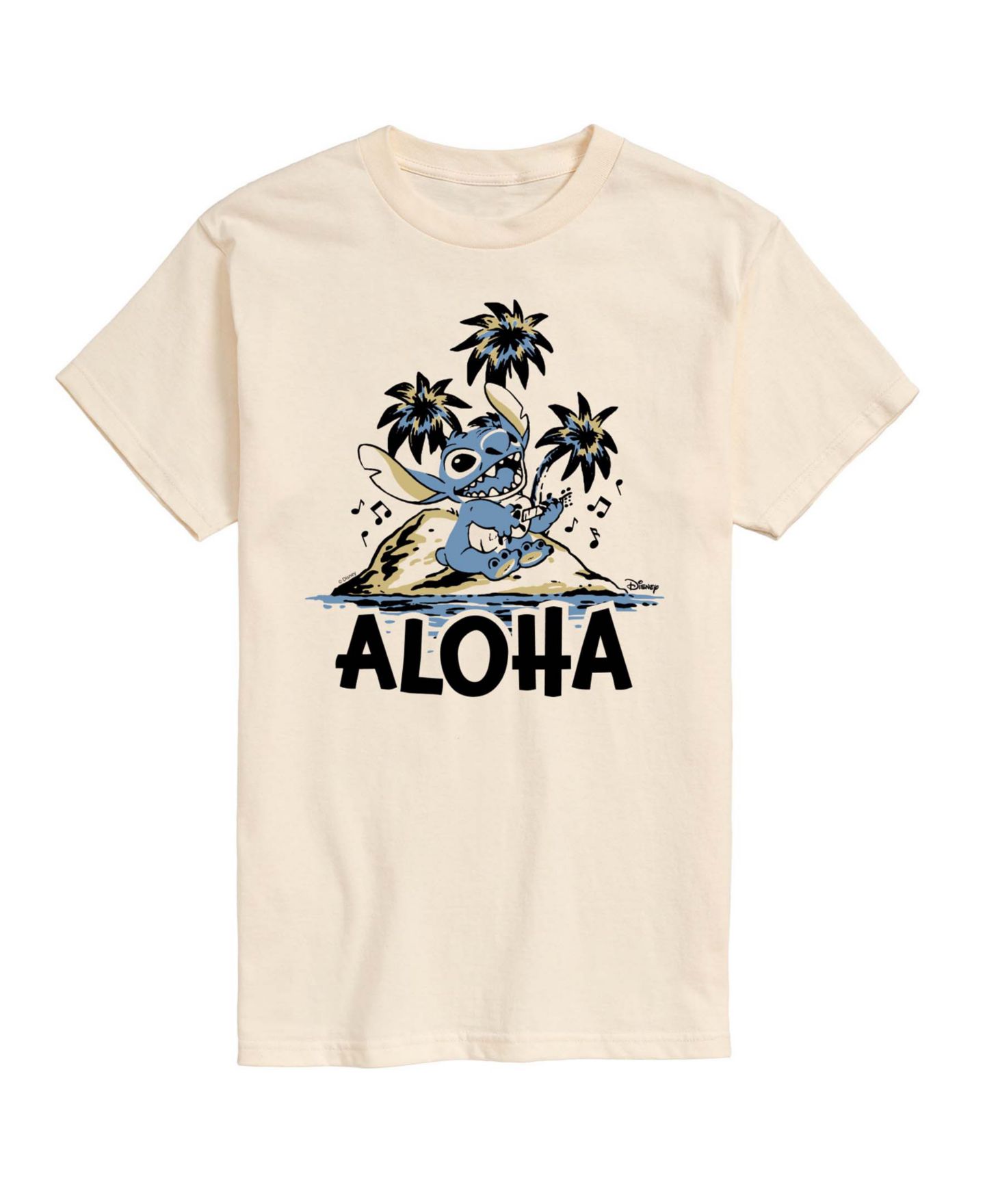Мужская футболка AIRWAVES Lilo and Stitch Aloha Island Graphic, цвет: Кремовый — фото 1