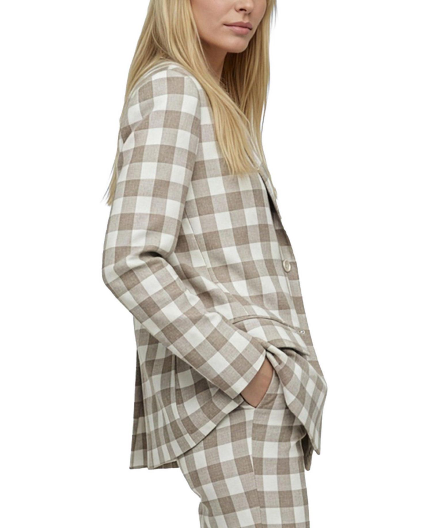 Women's Oatley Check Print Blazer Jacket