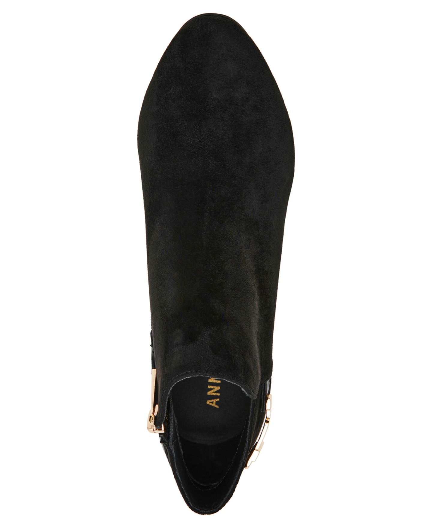Женские ботинки Anne Klein Aquitane Pointed Toe Dress Booties, цвет: Чёрный замшевый — фото 4