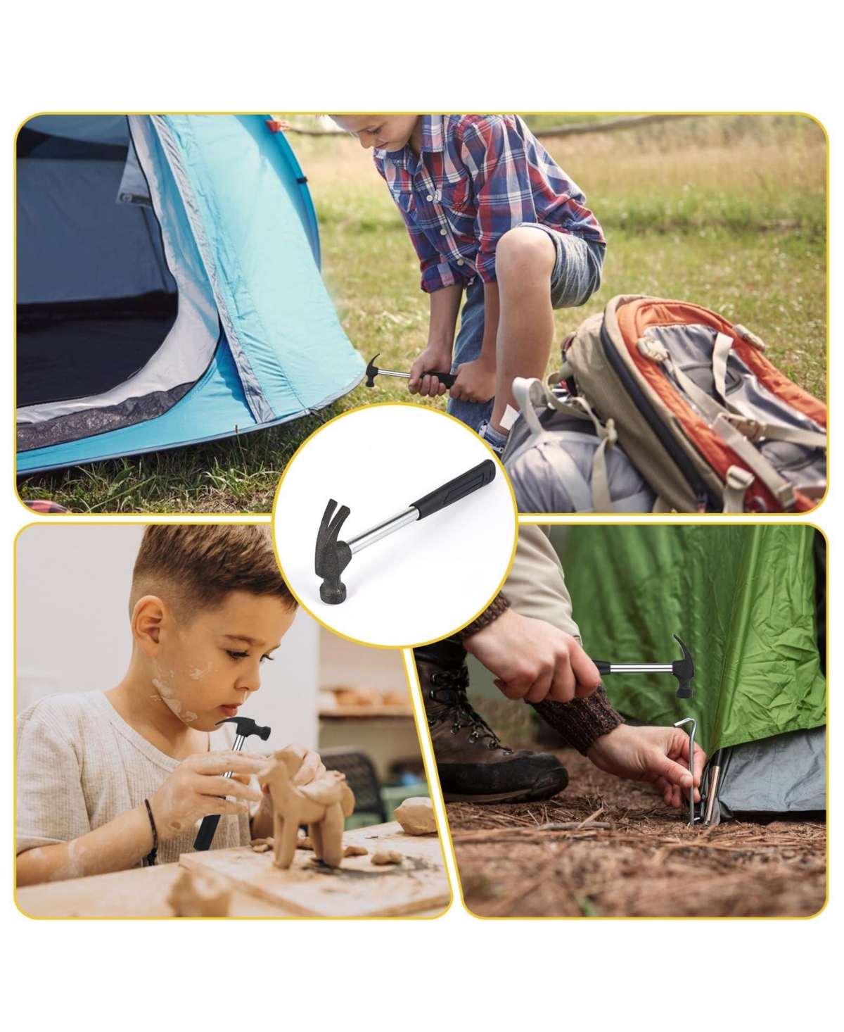 Xdovet Claw Hammer Mini Alloy Steel Rubber Handle Woodworking Diy