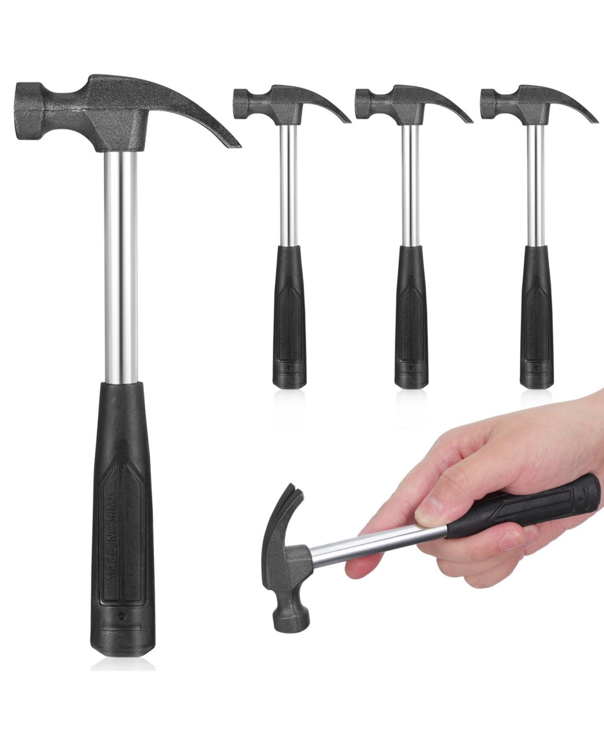 Xdovet Mini Claw Hammer Set Stubby Rubber Handle Steel Diy Tool