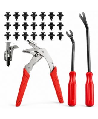 Car Clip Pliers 4-in-1 Trim Removal Tool Kit Fastener Tools Automotive Clips Stainless Steel Door Panel Bumper Fender