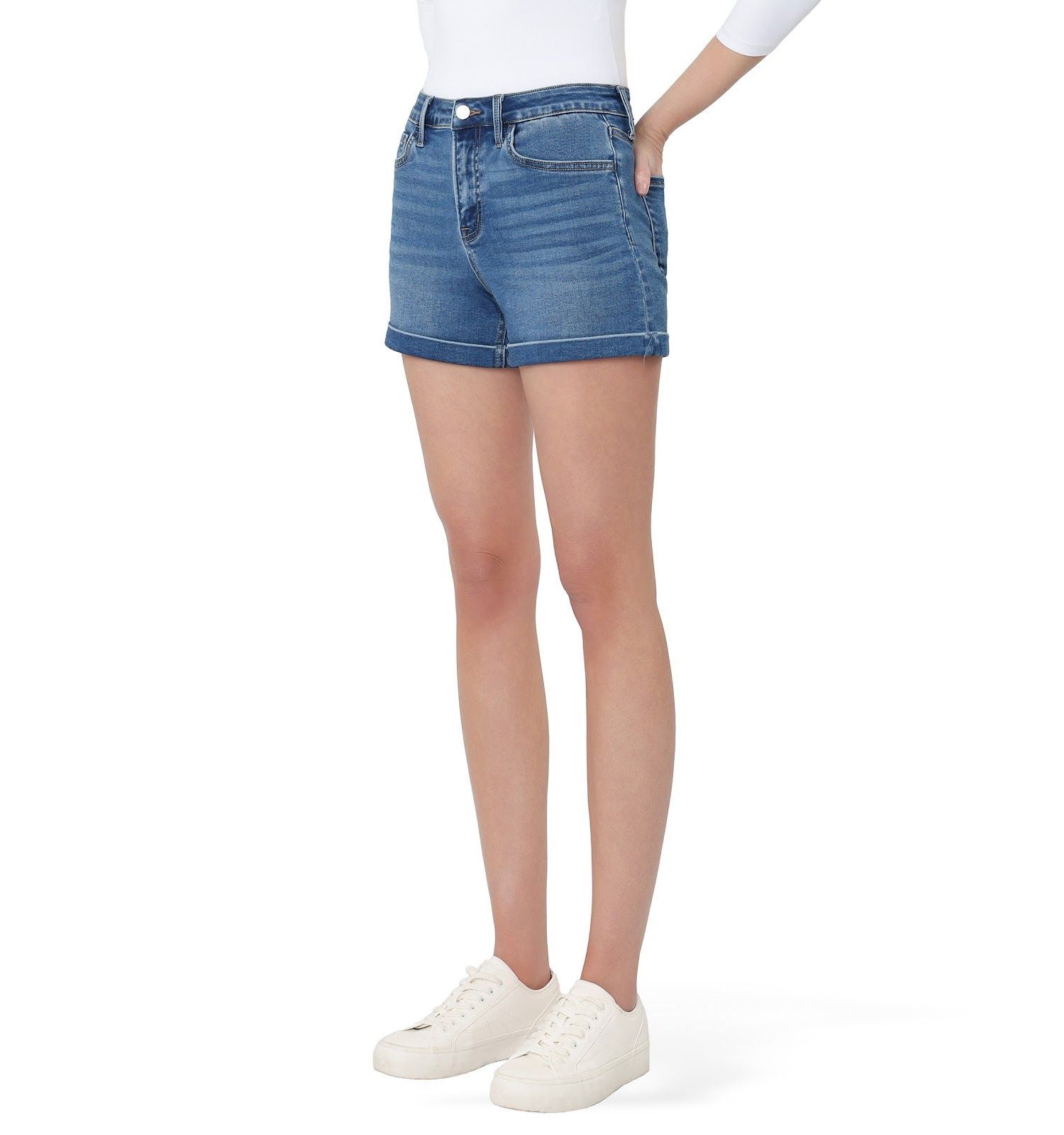 Women's High Rise Super Soft Cuffed Denim Shorts