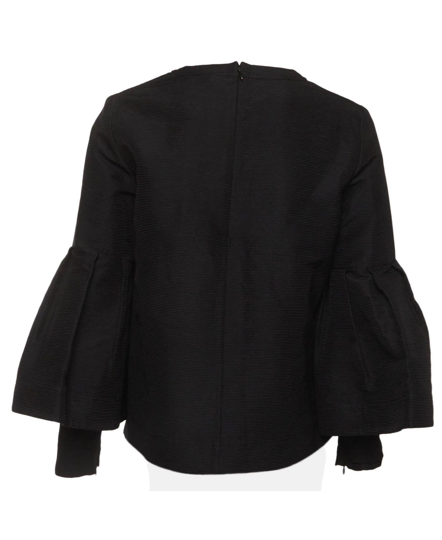 Women's Zipper-Detail Flared Sleeve Top