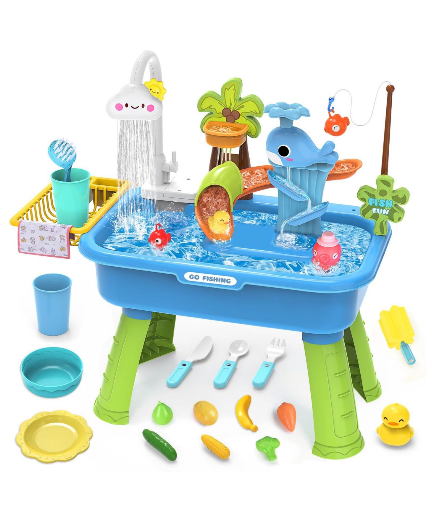 Детские игрушки GNUADZ Water Table Electric Pump Sand Play Sink Faucet Sensory Toy — фото 1
