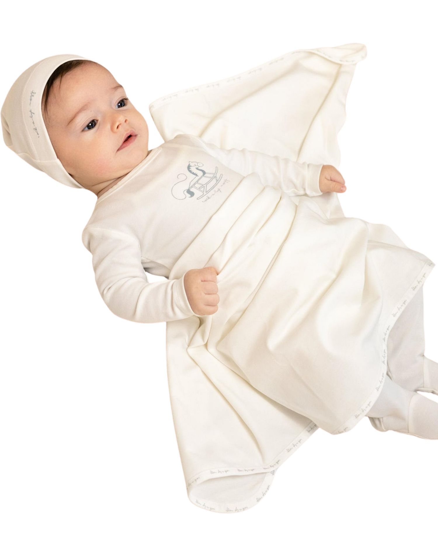 Baby Boys ( 1M to 9 M ) Rocking Horse Footie And Beanie Set