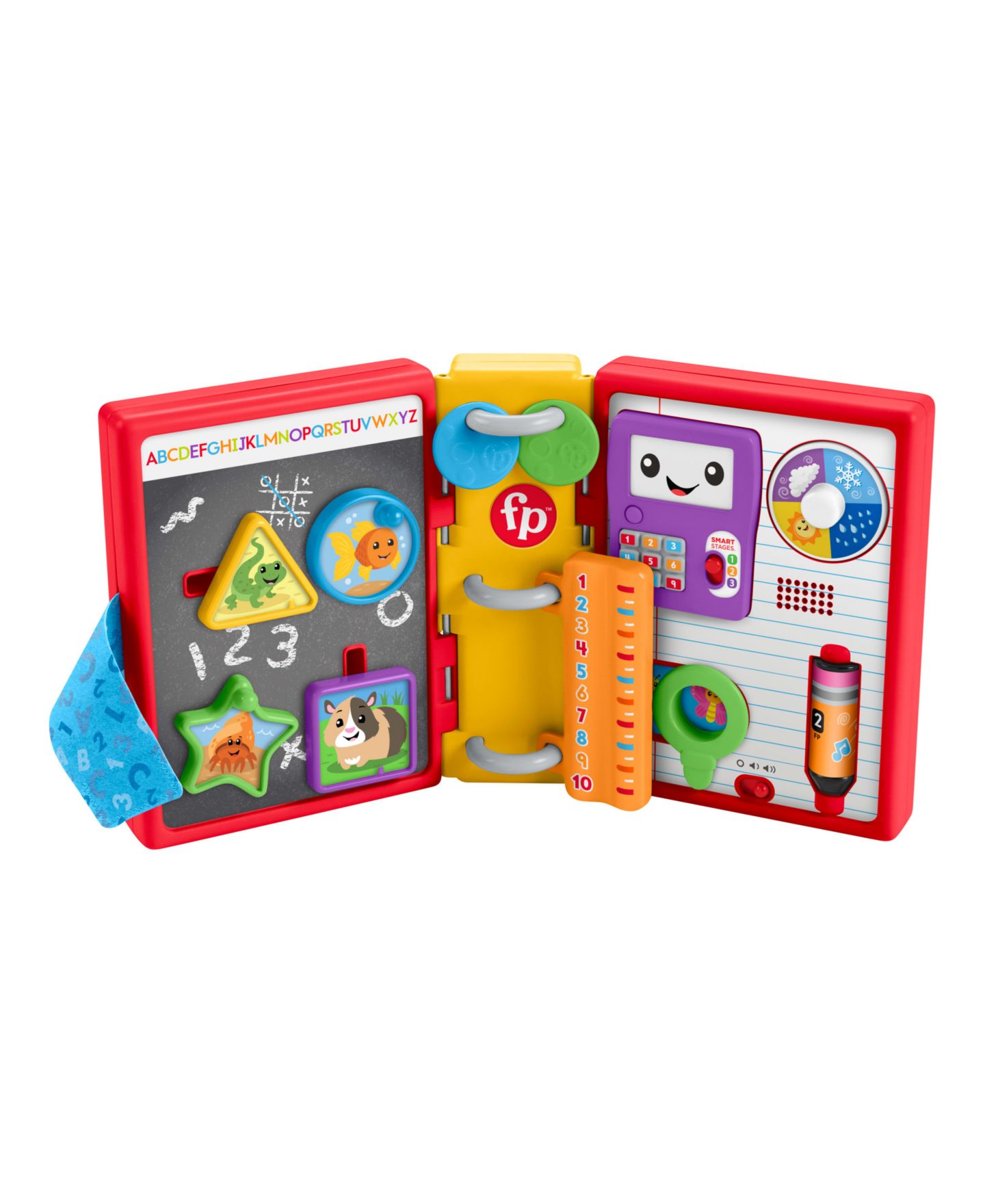 Детская игрушка Fisher Price Laugh and Learn 123 Schoolbook Smart Stages Interactive Book, Ages 6 Months+ — фото 2
