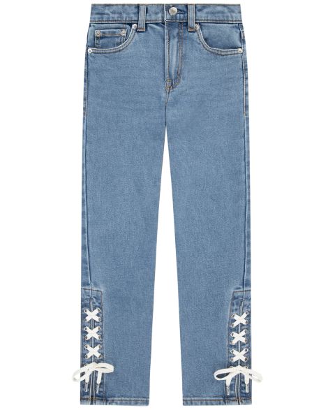 Джинсы Levi's Lace Up High-Rise Straight Jeans для девочек, цвет: Good Grades