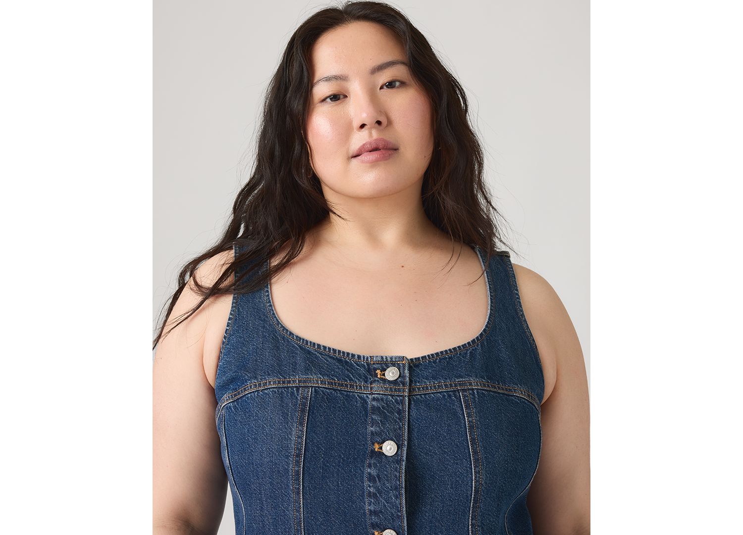 Plus Size Audra Square Neck Mini Tank Dress