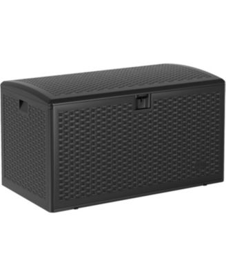 73 Gallon Waterproof Large Resin Deck Box Indoor Outdoor