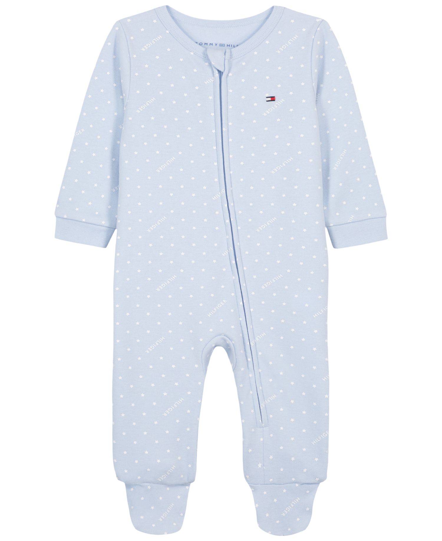 Baby Boys' Polka Dot Zip-Front Footed Coverall