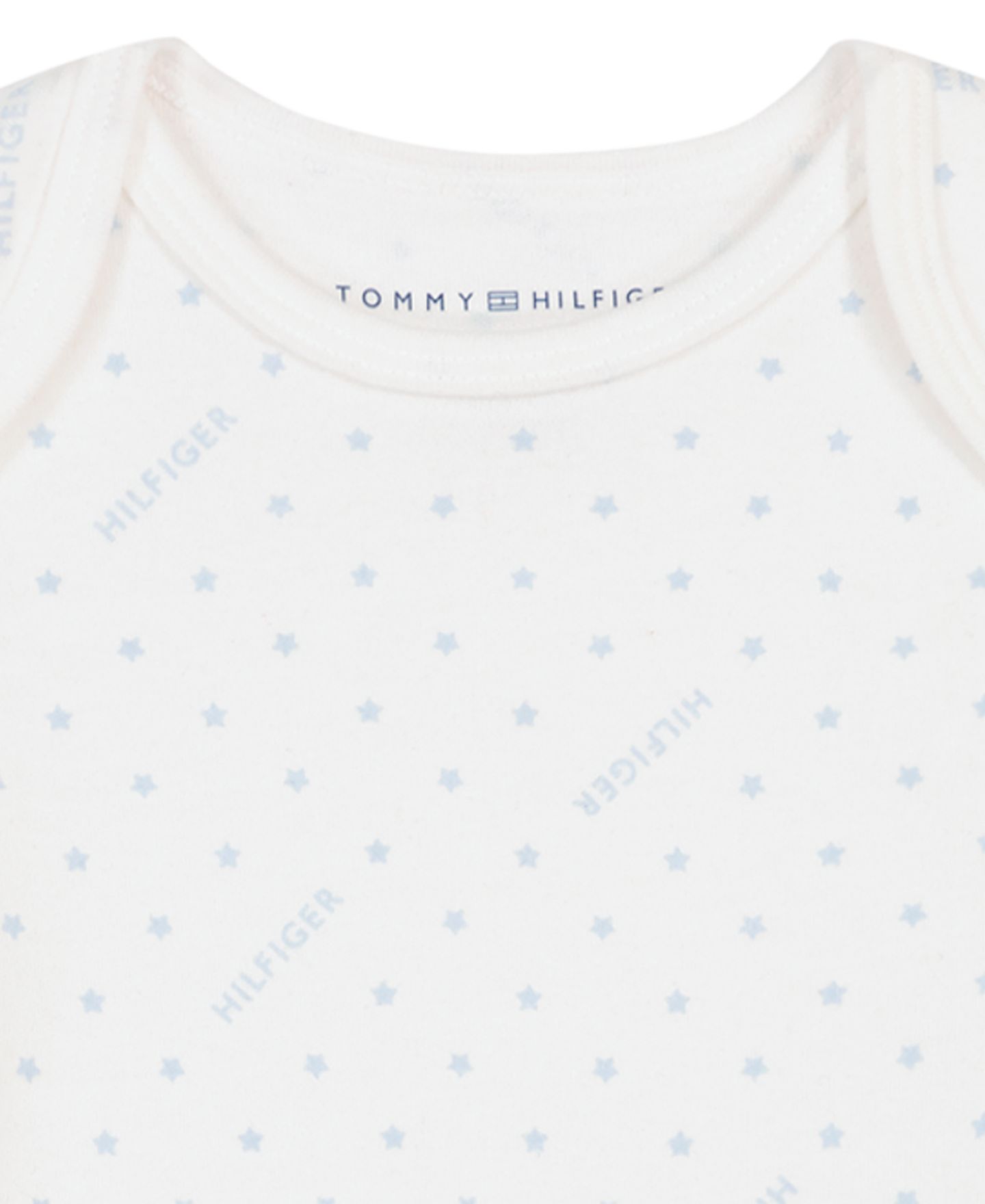 Детский комплект Tommy Hilfiger для малыша: боди с логотипом и брюки, 3 предмета, цвет: Синий / Белый — фото 4