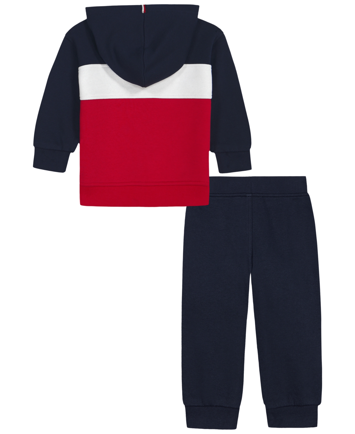 Tommy Hilfiger Baby Boys' Color-blocked Logo Hoodie and Jogger Pants, 2-Piece Set