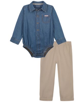 Baby Boys' Long-Sleeve Bodysuit and Pants, 2-Piece Set