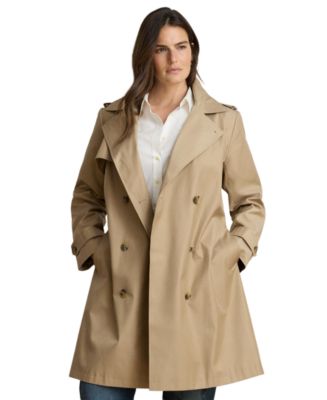 Lauren Ralph Lauren Plus Size Double Breasted Trench Coat, Created
