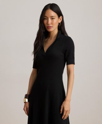 Women's Rib Knit Collared Dress thumbnail 3