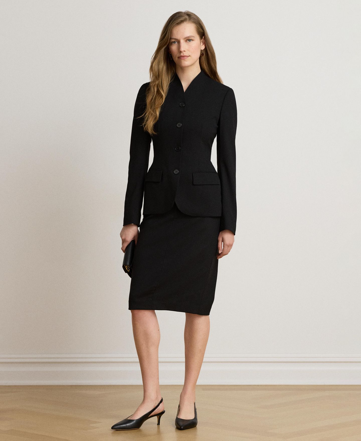 Женская юбка Lauren Ralph Lauren Back Vent Pencil, цвет: Чёрный — фото 3