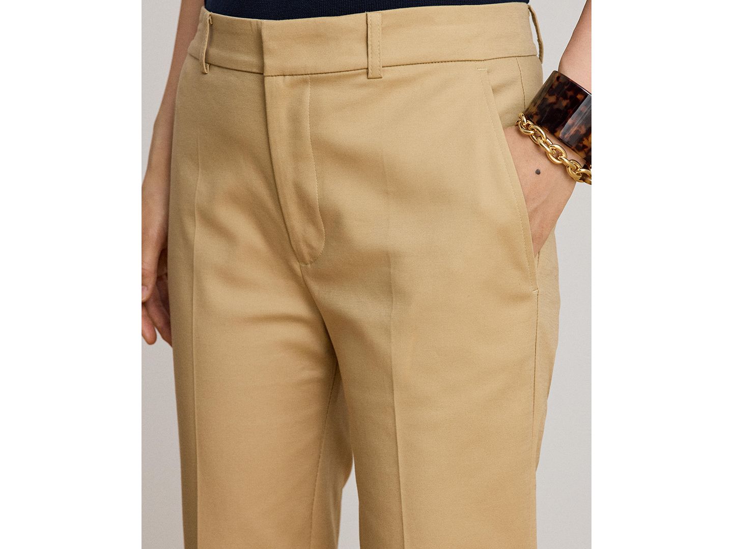 Женские брюки Lauren Ralph Lauren High-Rise Slim Ankle, цвет: Берёзовый рыжевато-коричневый — фото 4