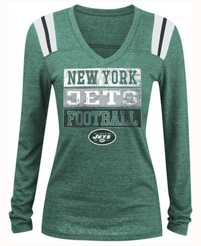5th & Ocean Women's New York Jets Triple Threat Long Sleeve T-Shirt