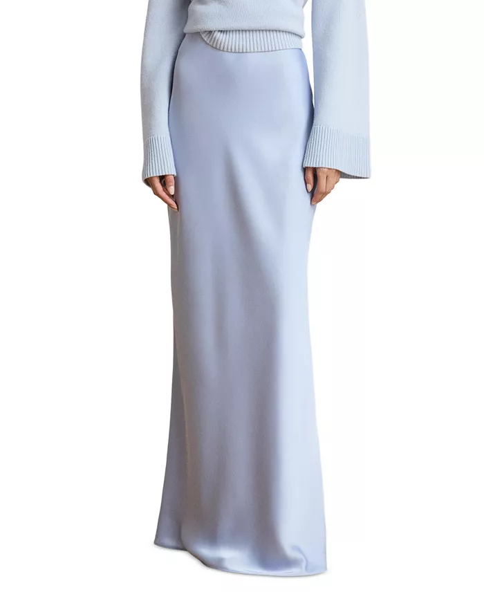Women's Satin Charmeuse Maxi Skirt