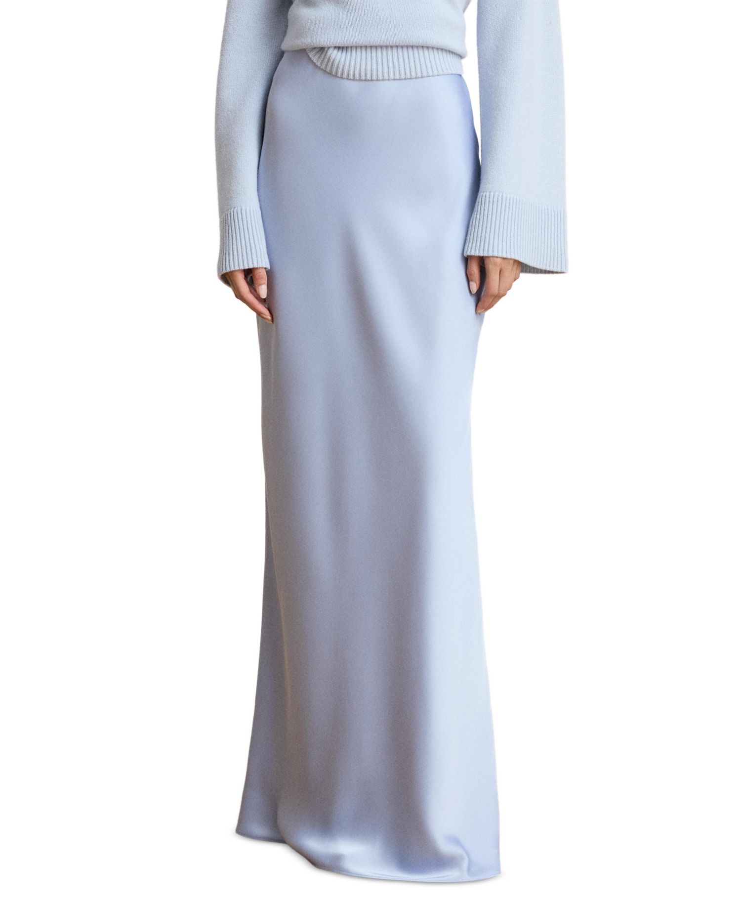 Women's Satin Charmeuse Maxi Skirt