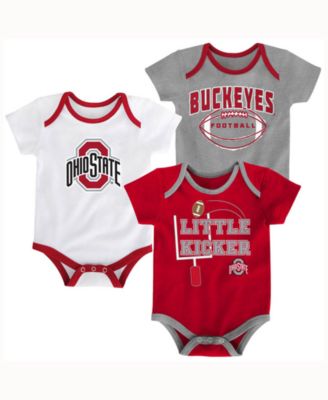 adidas - Ohio State Buckeyes Newborn 3 Points 3-Piece Creeper Set