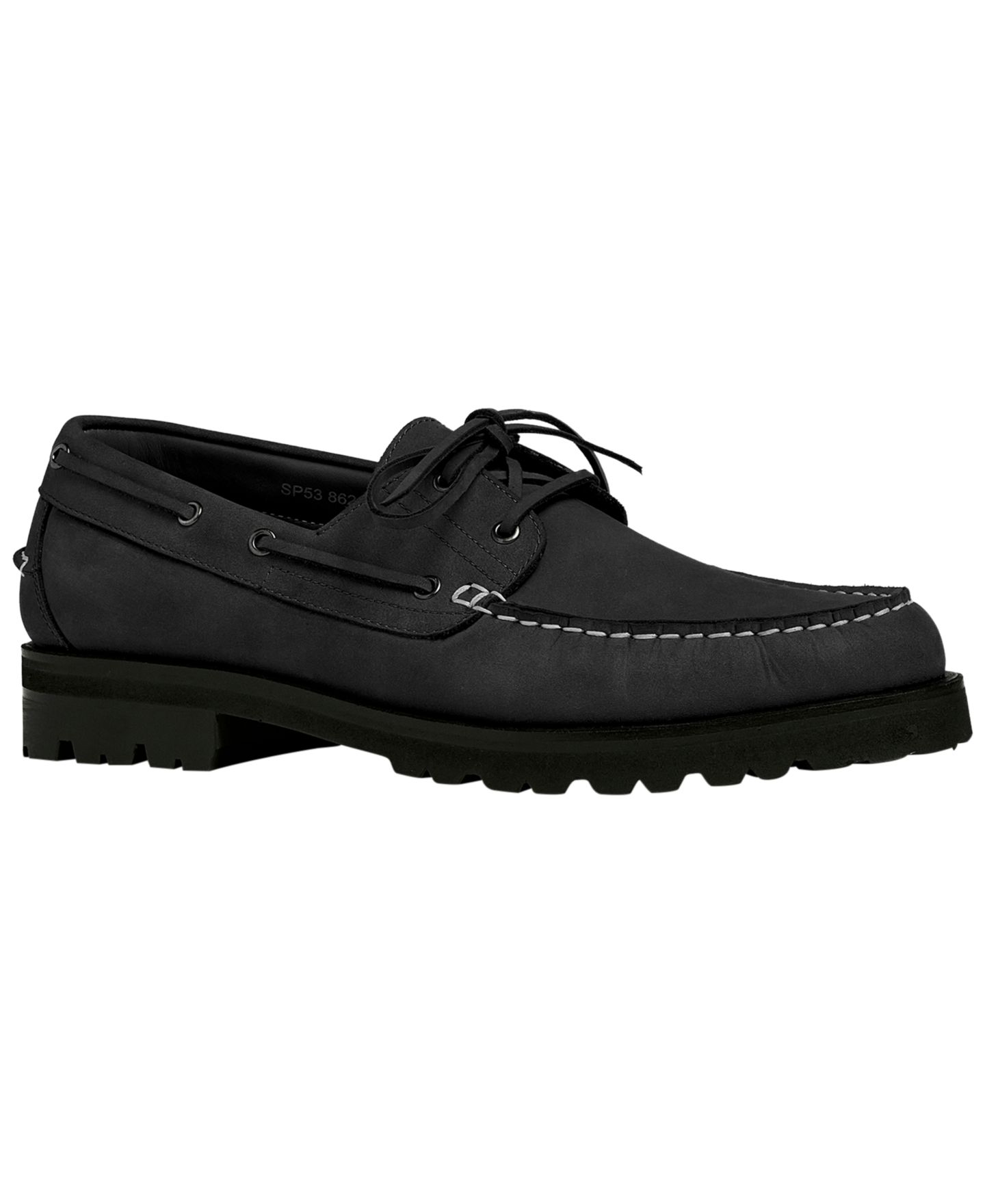 Обувь Anthony Veer Men's Bristol Nubuck Leather Boat Shoes, цвет: Карбоновый чёрный нубуковый кожаный — фото 1