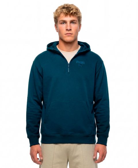 Мужское худи Puma Embroidery Logo Half-Zip, цвет: Тёмно-синий