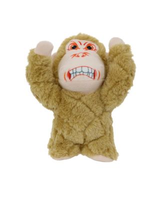 Jr Angry Animals Monkey, Durable Plush Squeaky Dog Toy