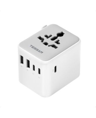 28W Universal Travel Adapter, Worldwide Plug, 3 USB-C & 2 USB-A Ports for US, Europe, UK, Italy and Ireland