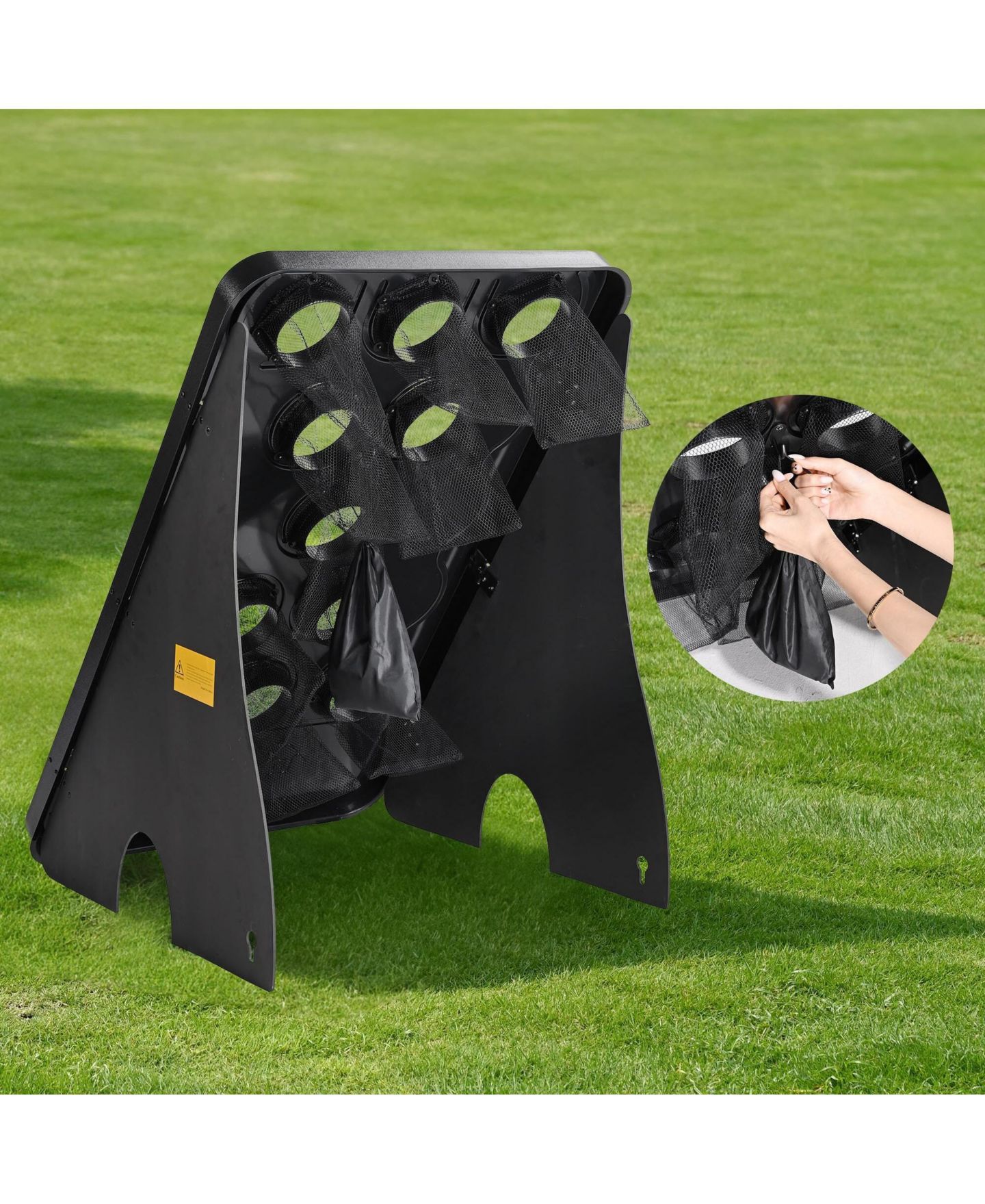 Детские игрушки WinSpin Bean Bag Toss Game Cornhole Board Set Prize Toss with 5 Bean Bags Stakes, цвет: Чёрный — фото 9