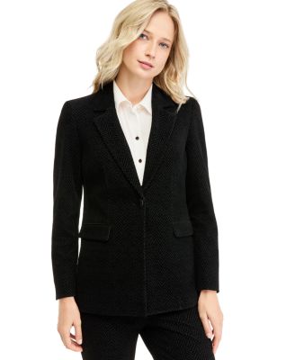 Women's Velvet-Herringbone Blazer