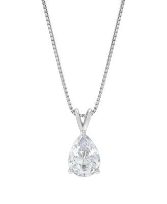 IGI Certified Lab-Grown Diamond Solitaire Pendant Necklace (1/2 ct. t.w.) in 14k White Gold