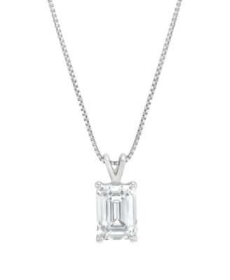 IGI Certified Lab-Grown Diamond Solitaire Pendant Necklace (1 ct. t.w.) in 14k White Gold