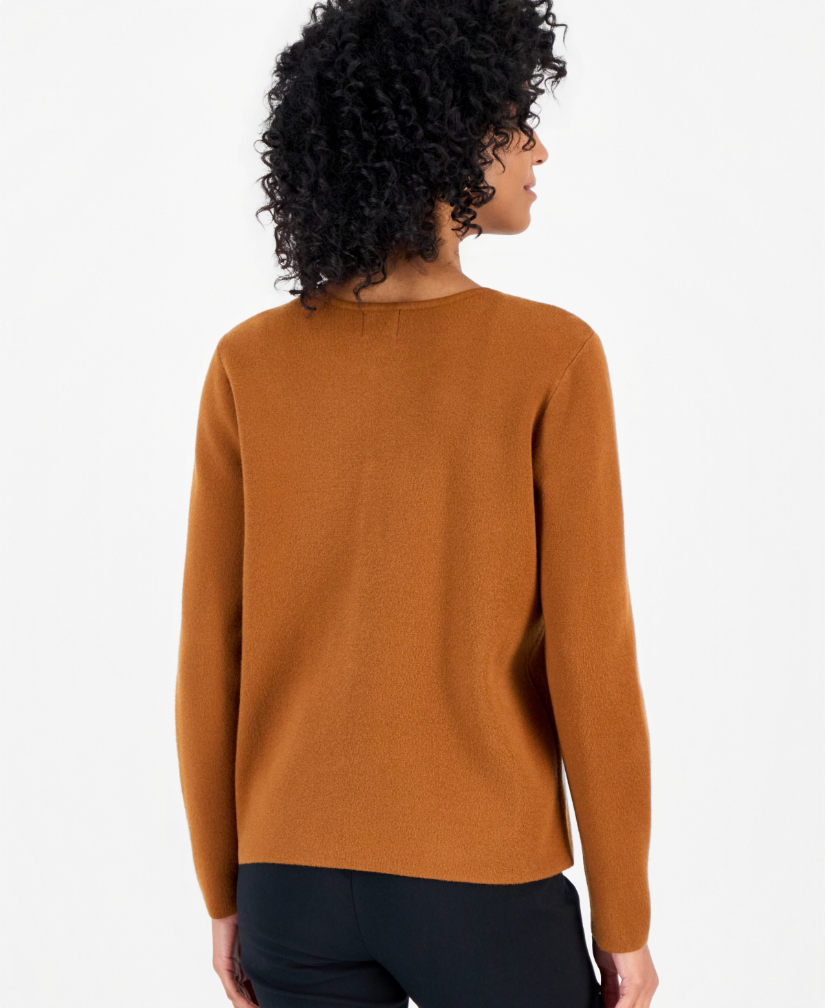 Jm Collection Women's Button-Front Crewneck Cardigan, Macy's Exclusive