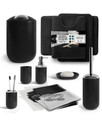 Complete Bathroom Set with Bath Rugs Set