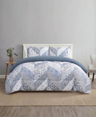 Bryony Floral Soft Patchwork Design 3-Piece Comforter Sets