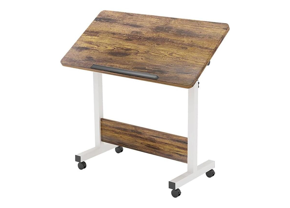 gaomon Adjustable Height Standing Desk, Foldable Mobile Desk with Wheels