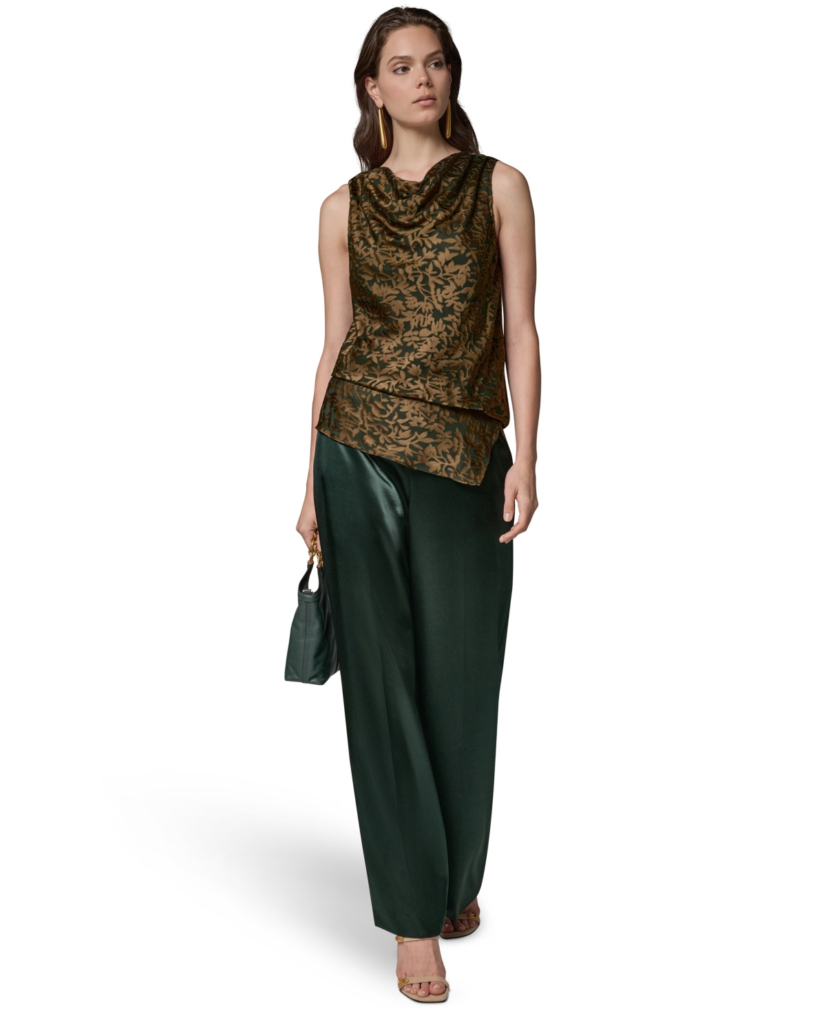 Donna Karan New York Women's Floral Vine Sleeveless Top