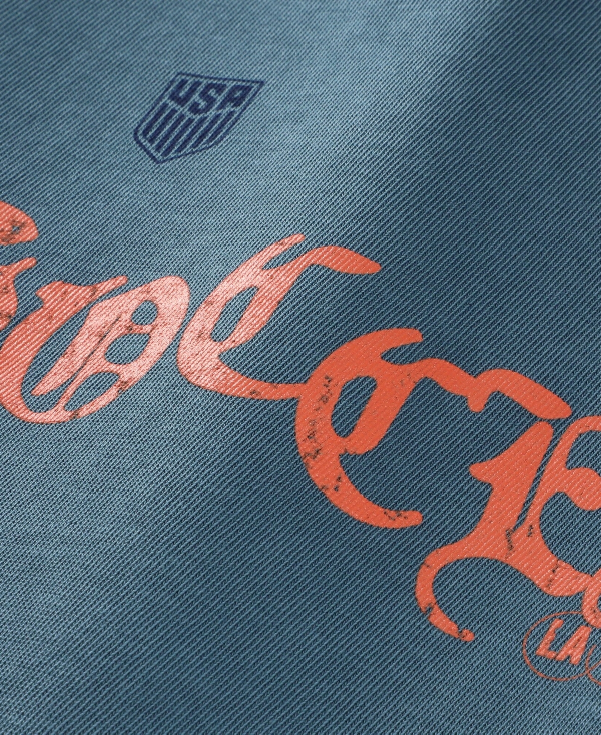 Uscape Apparel Men's and Women's Blue Host City U.s. Soccer x Los Angeles 2026 Graffiti Vintage T-Shirt