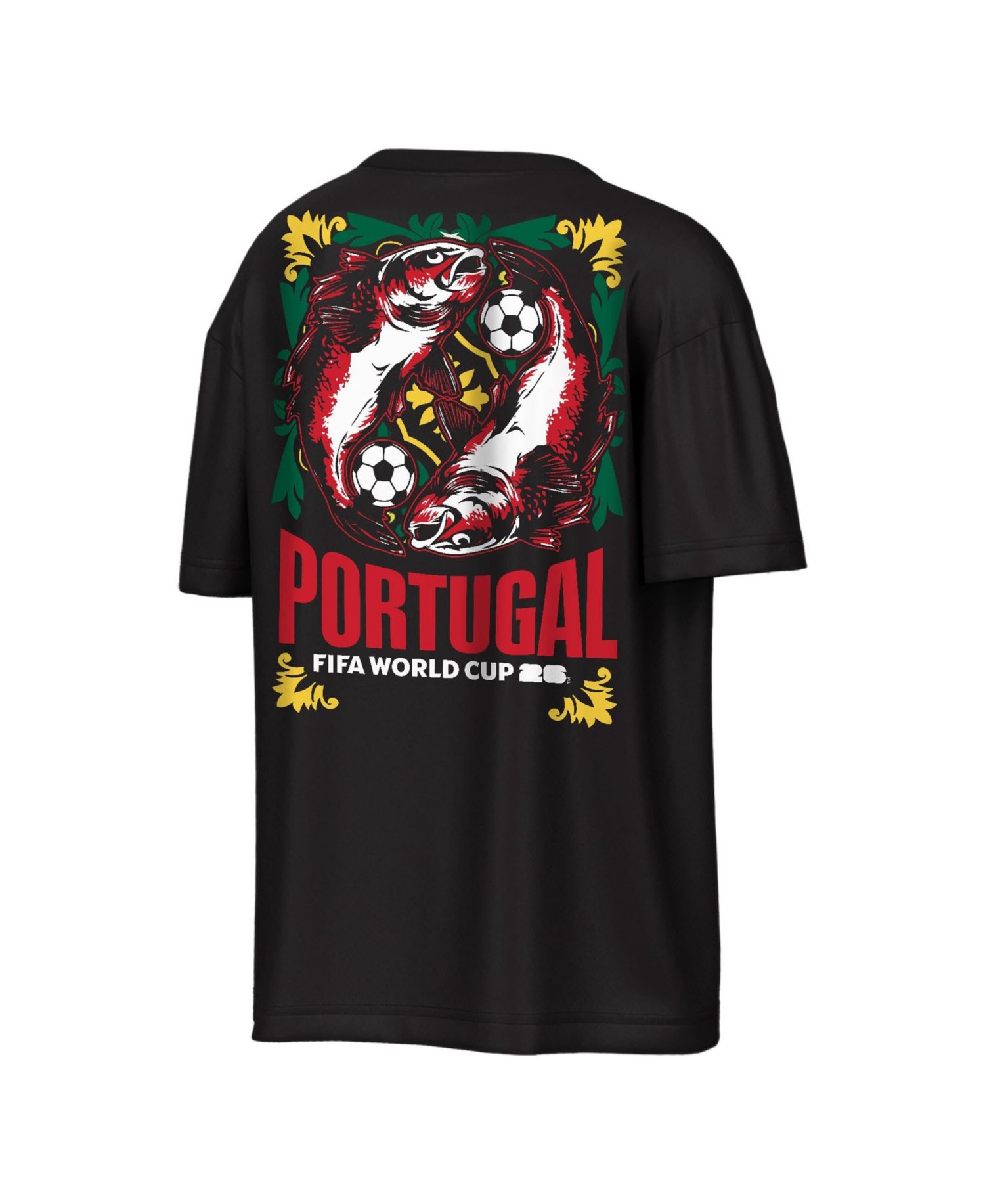 Men's Black Portugal FIFA World Cup 2026 Rally Oversized T-Shirt