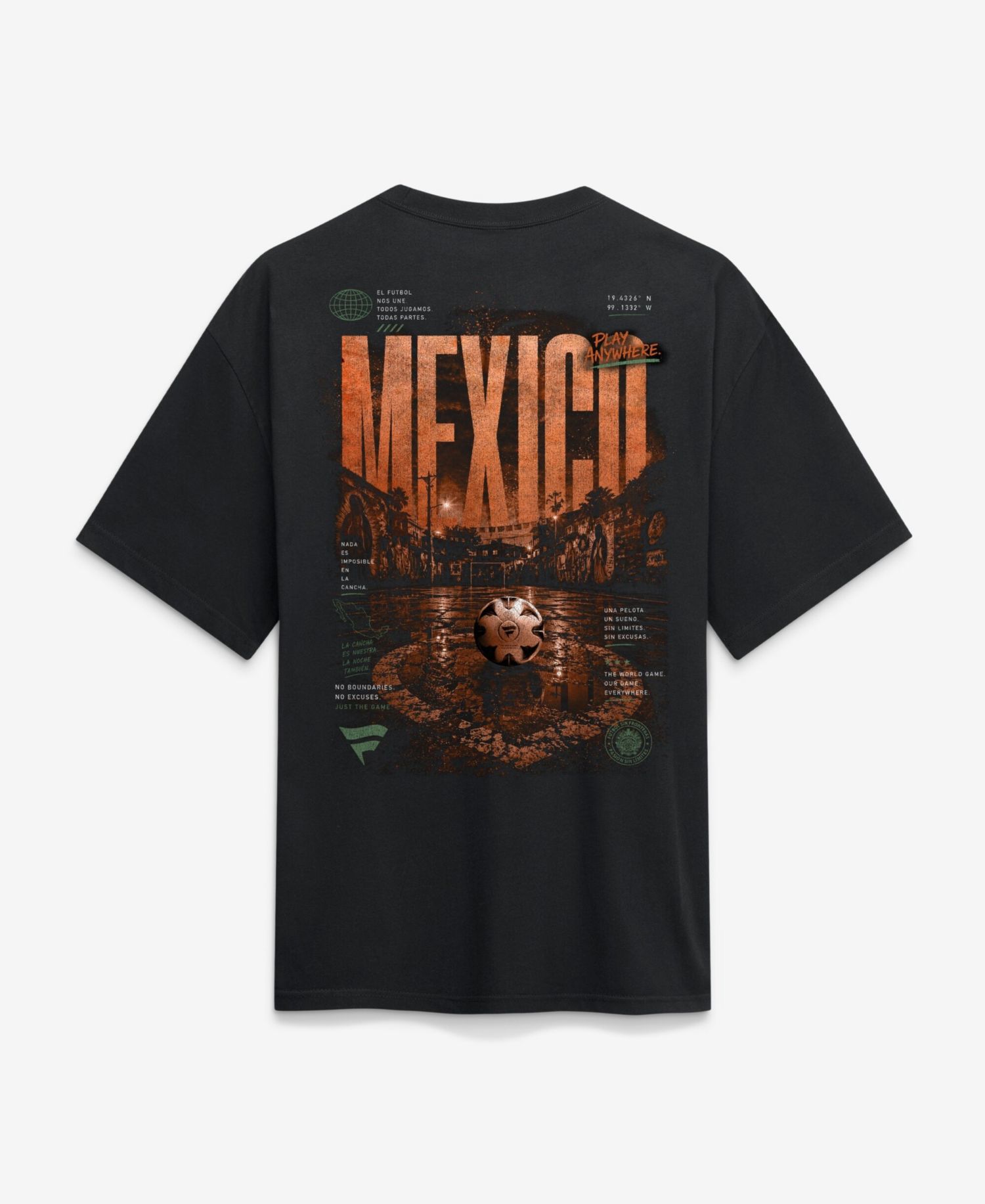 Men's Black Mexico Streets Of The World Heavyweight T-Shirt