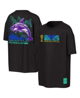 Men's Black FIFA World Cup 2026 Seattle Big City Poster T-Shirt