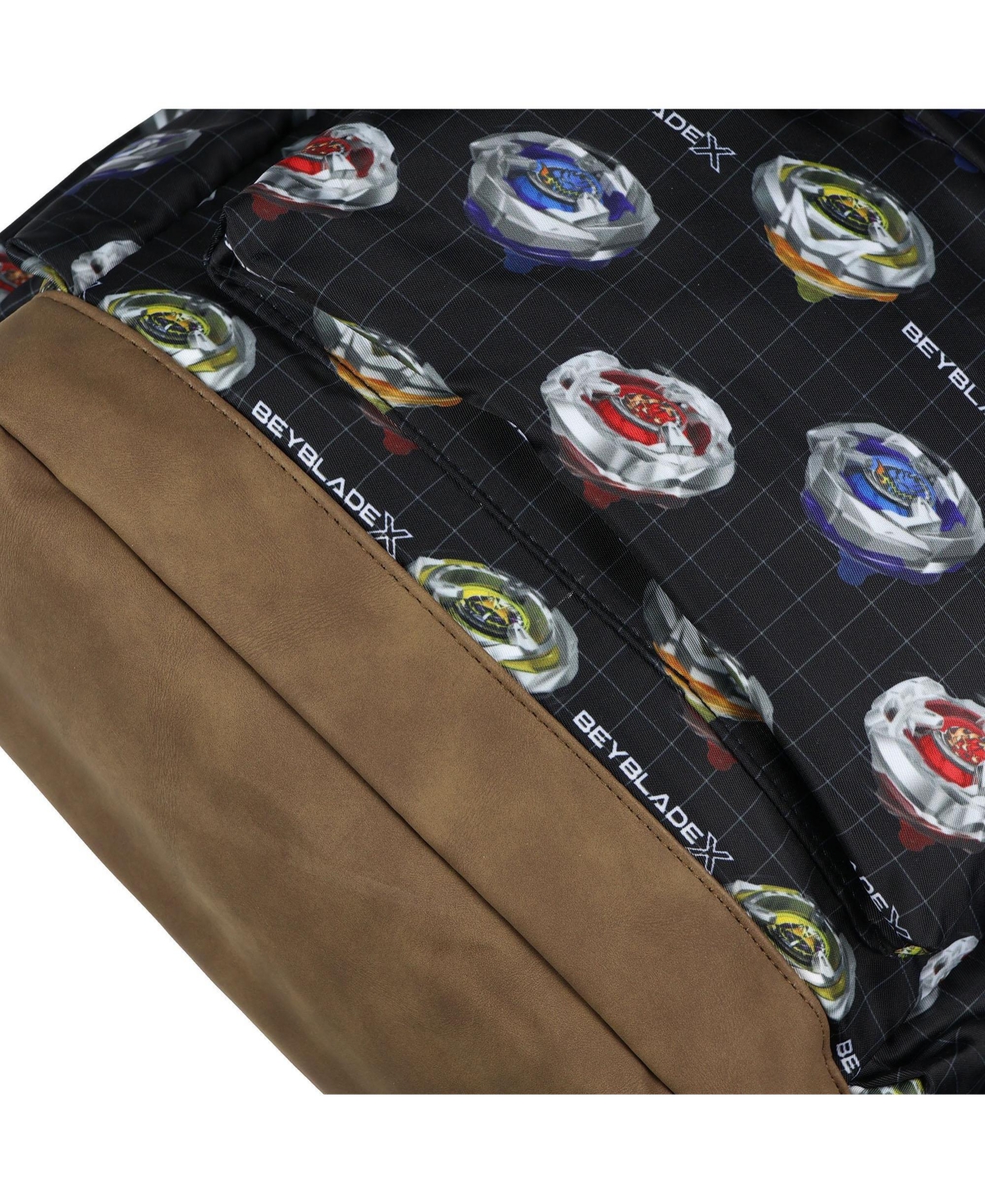Beyblade X Backpack Allover Spinner Grid Design 16 Inch Bag with Adjustable Straps