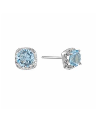 6mm Round Crystal with Cubic Zirconia Halo Stud Earrings