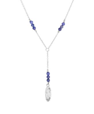 Double Teardrop Beaded 16" +2" Mirror Y-Necklace