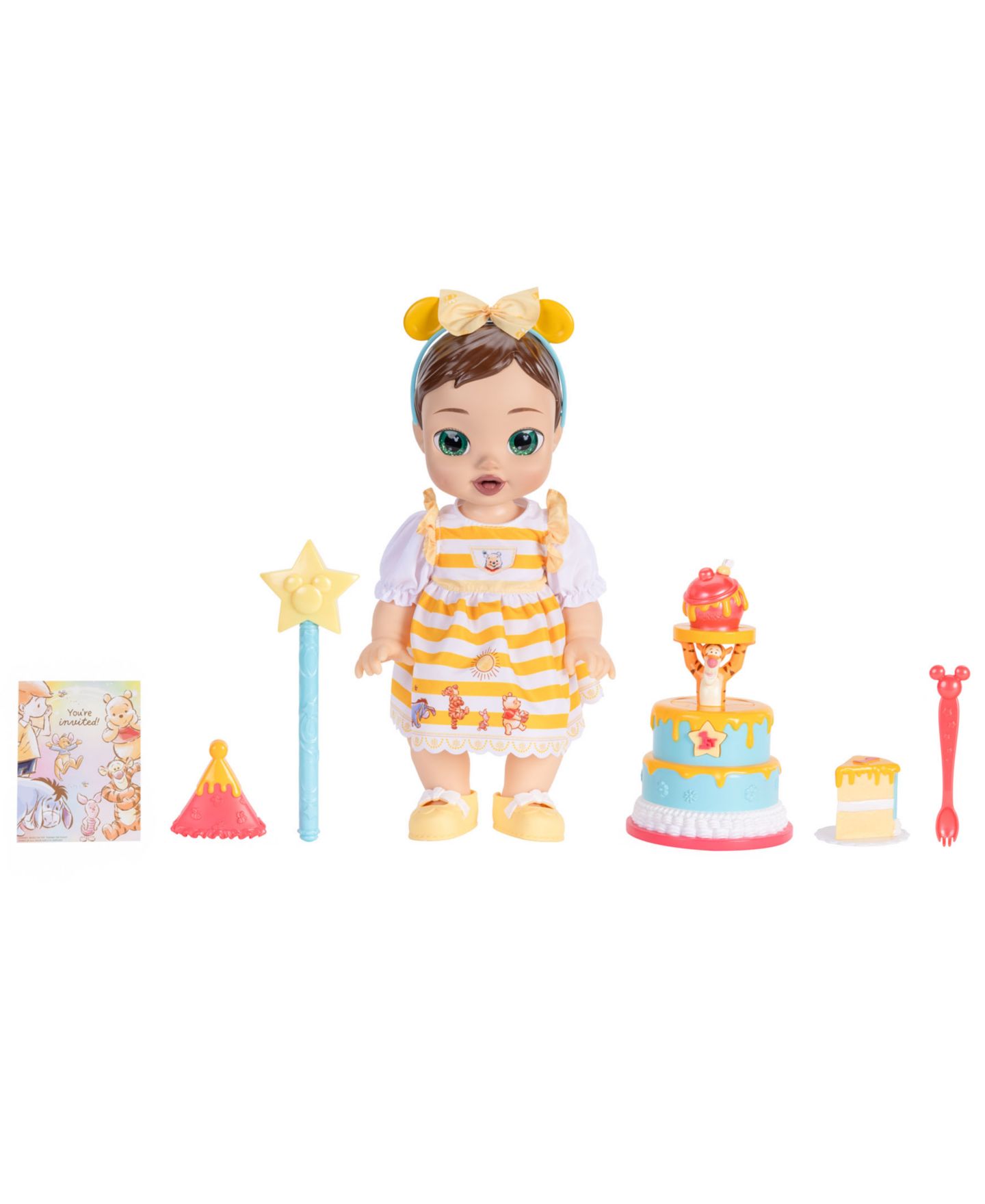 Детская кукла Disney Darlings Winnie the Pooh 12" Interactive Lights & Sounds Birthday Baby Doll — фото 2
