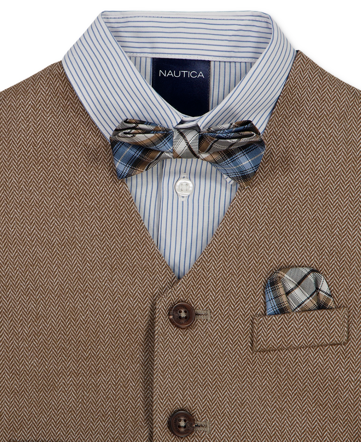 Nautica Baby Boys' Long-Sleeve Shirt, Vest, Pants and Tie